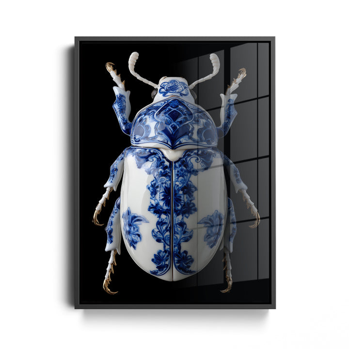 Kobaltblau Porzellan Käfer
