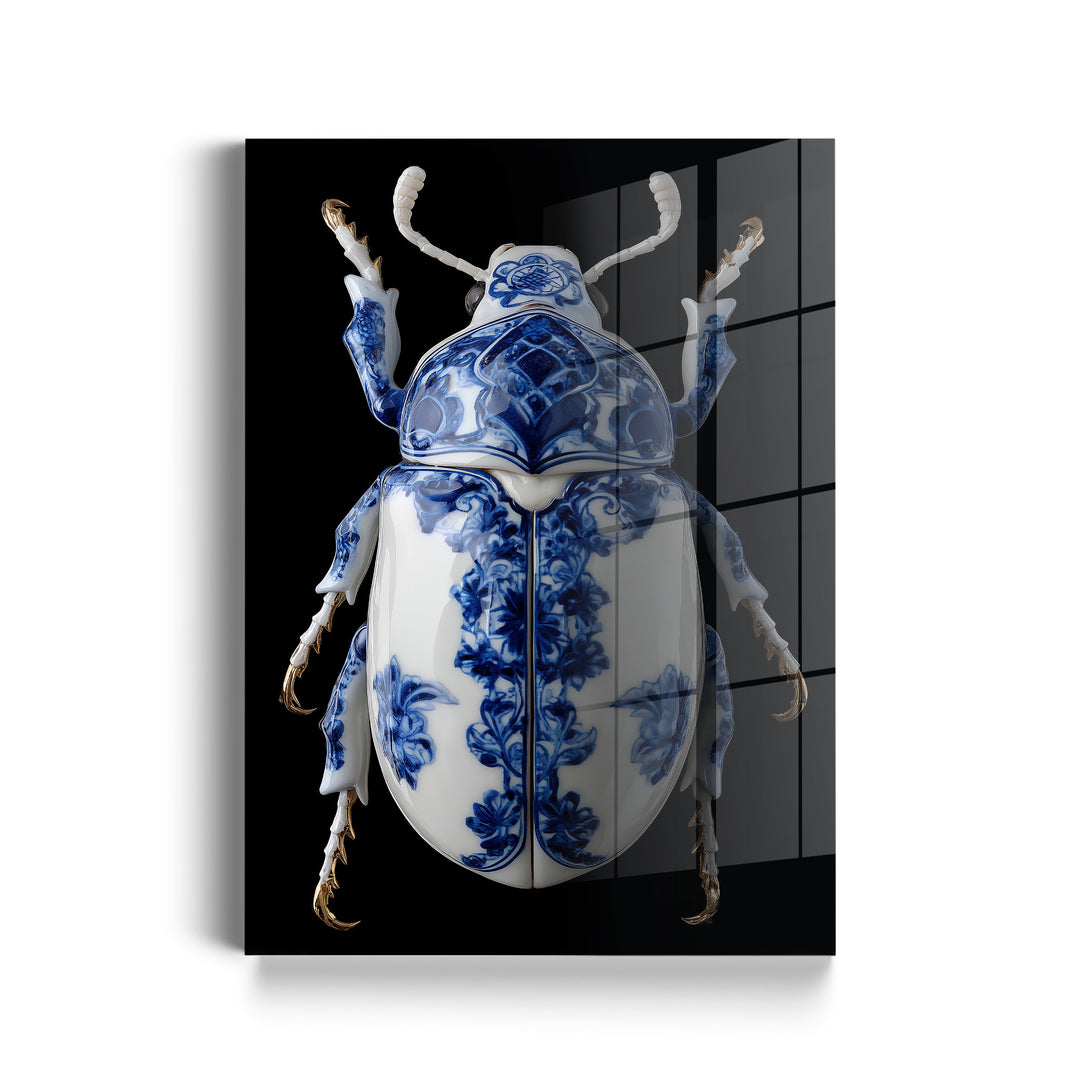 Kobaltblau Porzellan Käfer