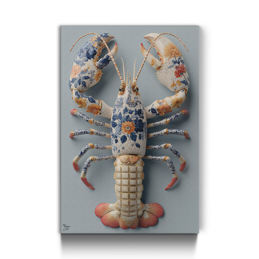 Porzellan Floral Hummer