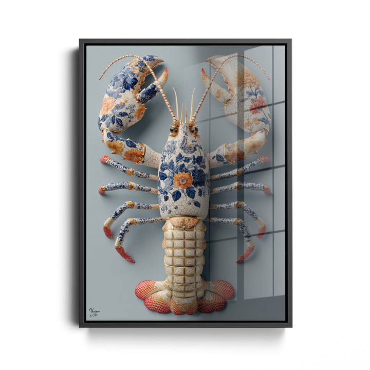 Porzellan Floral Hummer