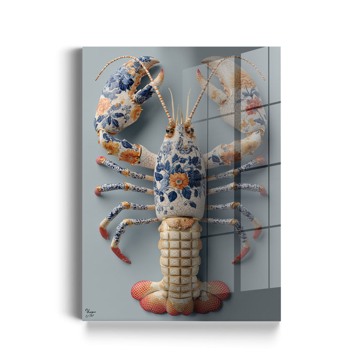 Porzellan Floral Hummer