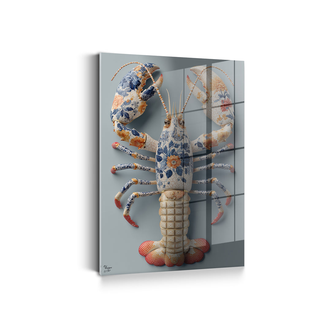 Porzellan Floral Hummer