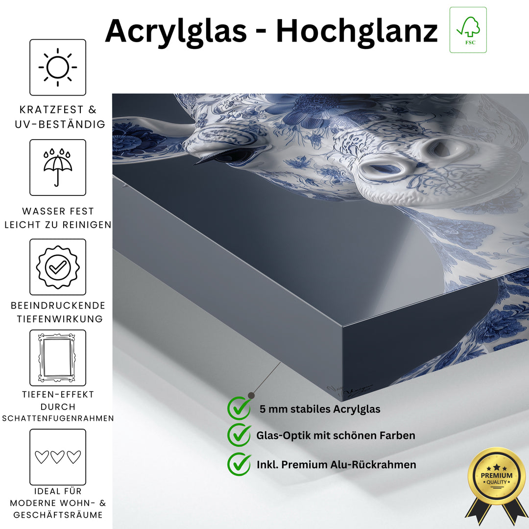 Porzellangiraffe der stillen Würde