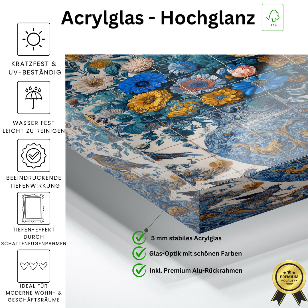 Blumenstillleben der blauen Harmonie