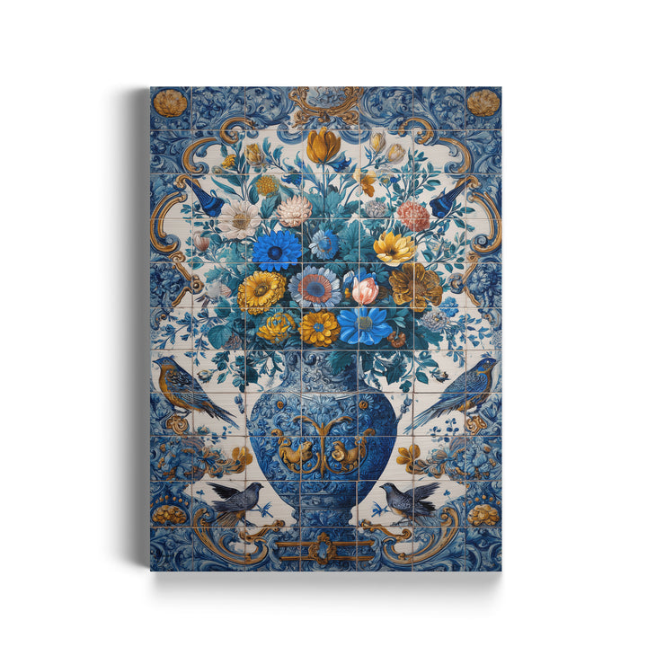 Blumenstillleben der blauen Harmonie