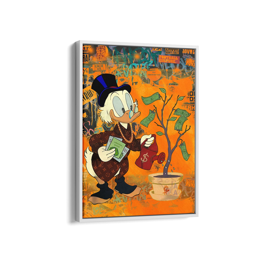 WANDBILD „Geldbaum“ – Acrylglas & Alu-Dibond | Exklusive und Moderne Pop-Art in Museumsqualität