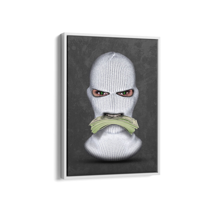 MURAL "Masked Moneymaker" – Acrylic glass &amp; Alu-Dibond | Exclusive and modern art in museum quality 