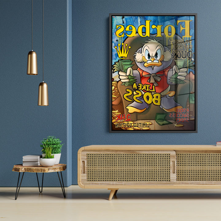 WALL ART "Chef Duck Story" – Acrylic glass &amp; Alu-Dibond | Exclusive and modern pop art in museum quality 