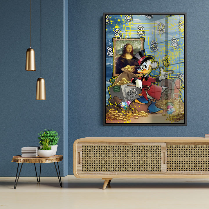WANDBILD „Kunst und Reichtum“ – Acrylglas & Alu-Dibond | Exklusive und Moderne Pop-Art in Museumsqualität