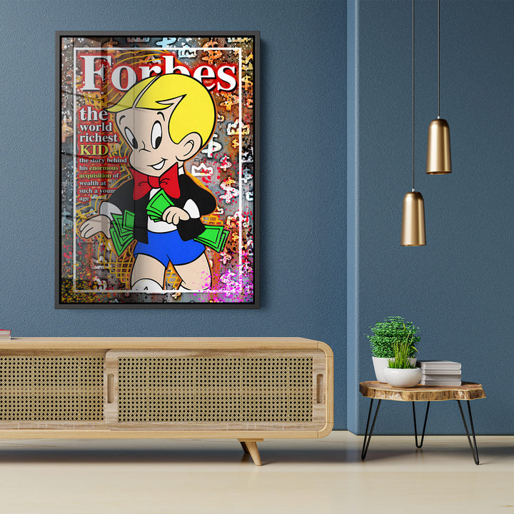 WANDBILD „Reichtum und Jugend“ – Acrylglas & Alu-Dibond | Exklusive und Moderne Pop-Art in Museumsqualität