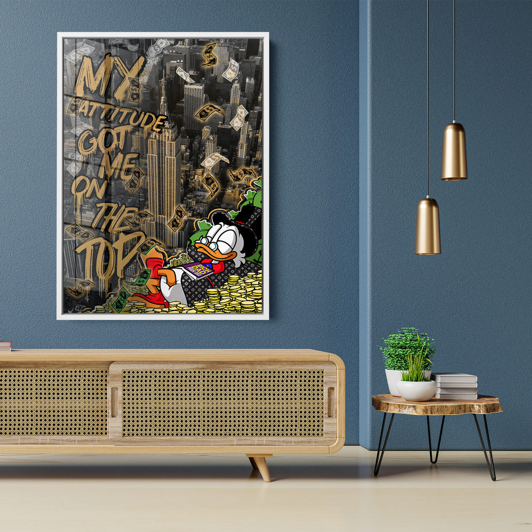 WANDBILD „Erfolgshöhen“ – Acrylglas & Alu-Dibond | Exklusive und Moderne Pop-Art in Museumsqualität