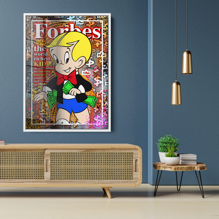 WANDBILD „Reichtum und Jugend“ – Acrylglas & Alu-Dibond | Exklusive und Moderne Pop-Art in Museumsqualität