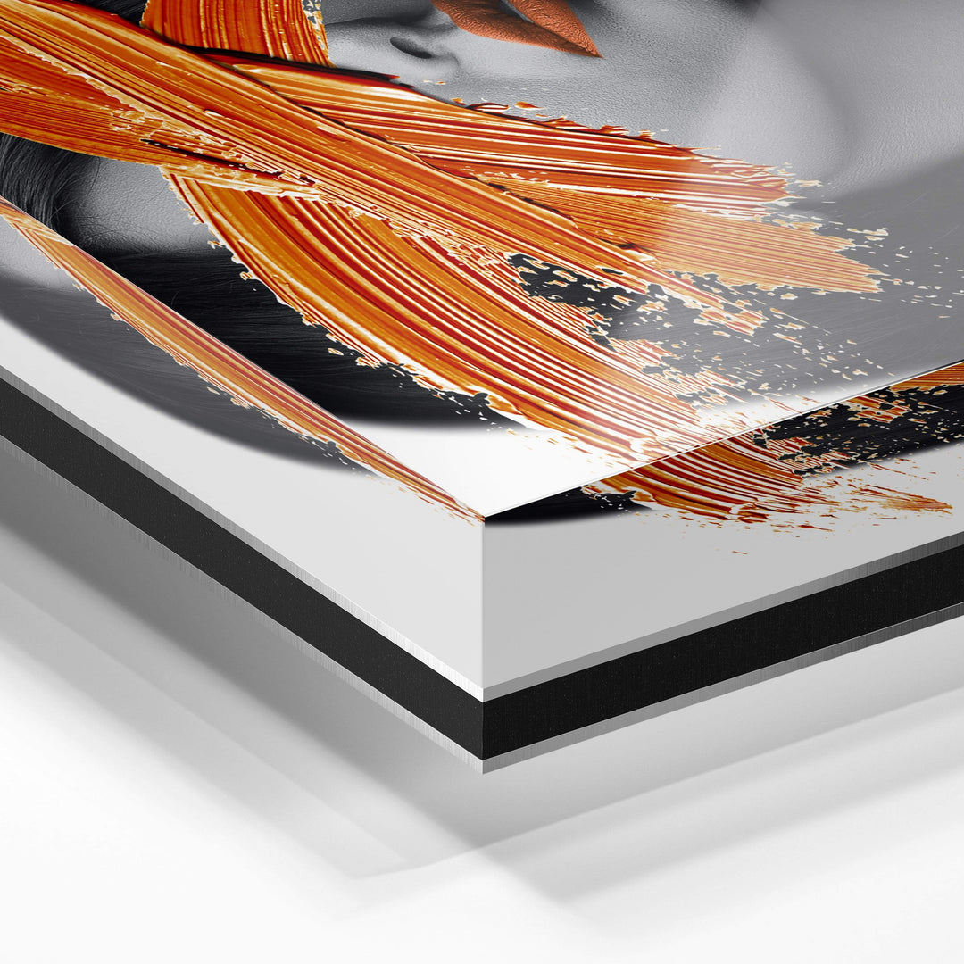 WALL ART "The Secret of Mrs. Orange" – Acrylic glass &amp; Alu-Dibond | Exclusive and modern art in museum quality 