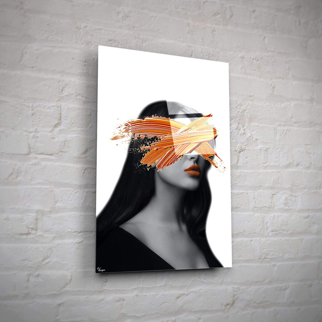 WALL ART "The Secret of Mrs. Orange" – Acrylic glass &amp; Alu-Dibond | Exclusive and modern art in museum quality 