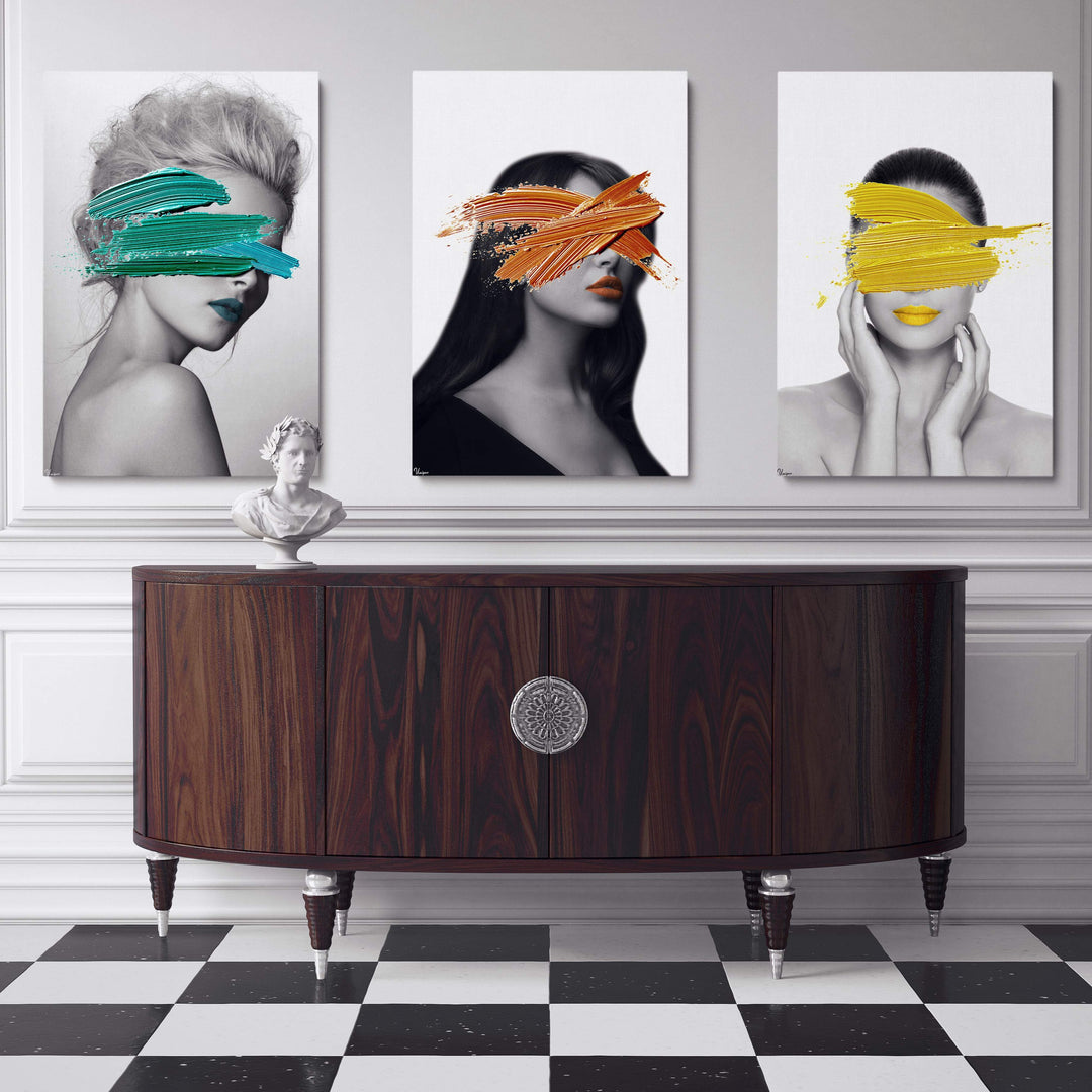 WALL ART "The Secret of Mrs. Orange" – Acrylic glass &amp; Alu-Dibond | Exclusive and modern art in museum quality 