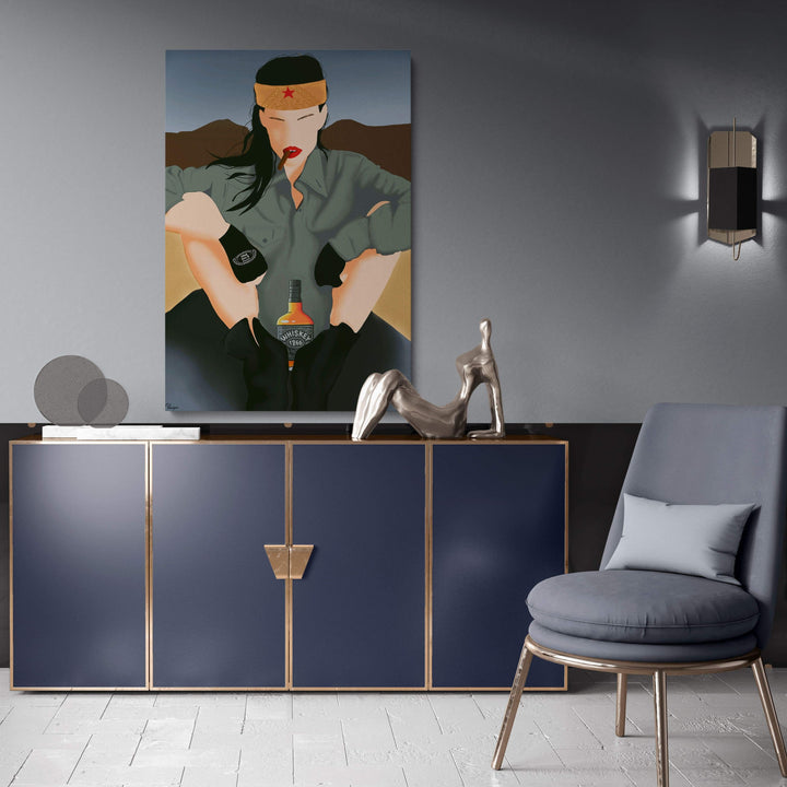 WANDBILD „Rebellische Schönheit“ – Acrylglas & Alu-Dibond | Exklusive und Moderne Kunst in Museumsqualität