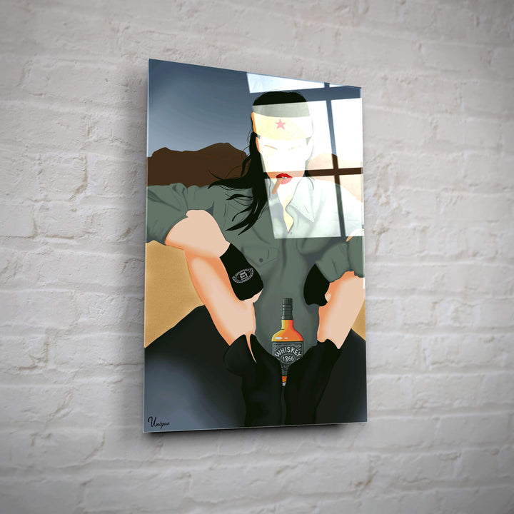 WANDBILD „Rebellische Schönheit“ – Acrylglas & Alu-Dibond | Exklusive und Moderne Kunst in Museumsqualität