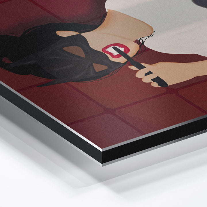 WANDBILD „Maskierte Schönheit“ – Acrylglas & Alu-Dibond | Exklusive und Moderne Kunst in Museumsqualität