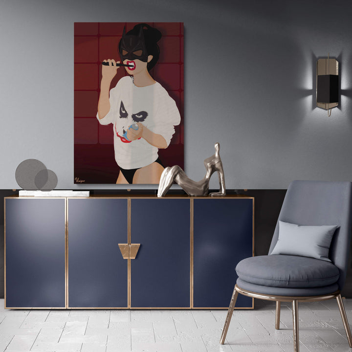 WANDBILD „Maskierte Schönheit“ – Acrylglas & Alu-Dibond | Exklusive und Moderne Kunst in Museumsqualität