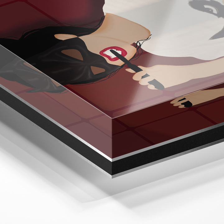 WANDBILD „Maskierte Schönheit“ – Acrylglas & Alu-Dibond | Exklusive und Moderne Kunst in Museumsqualität