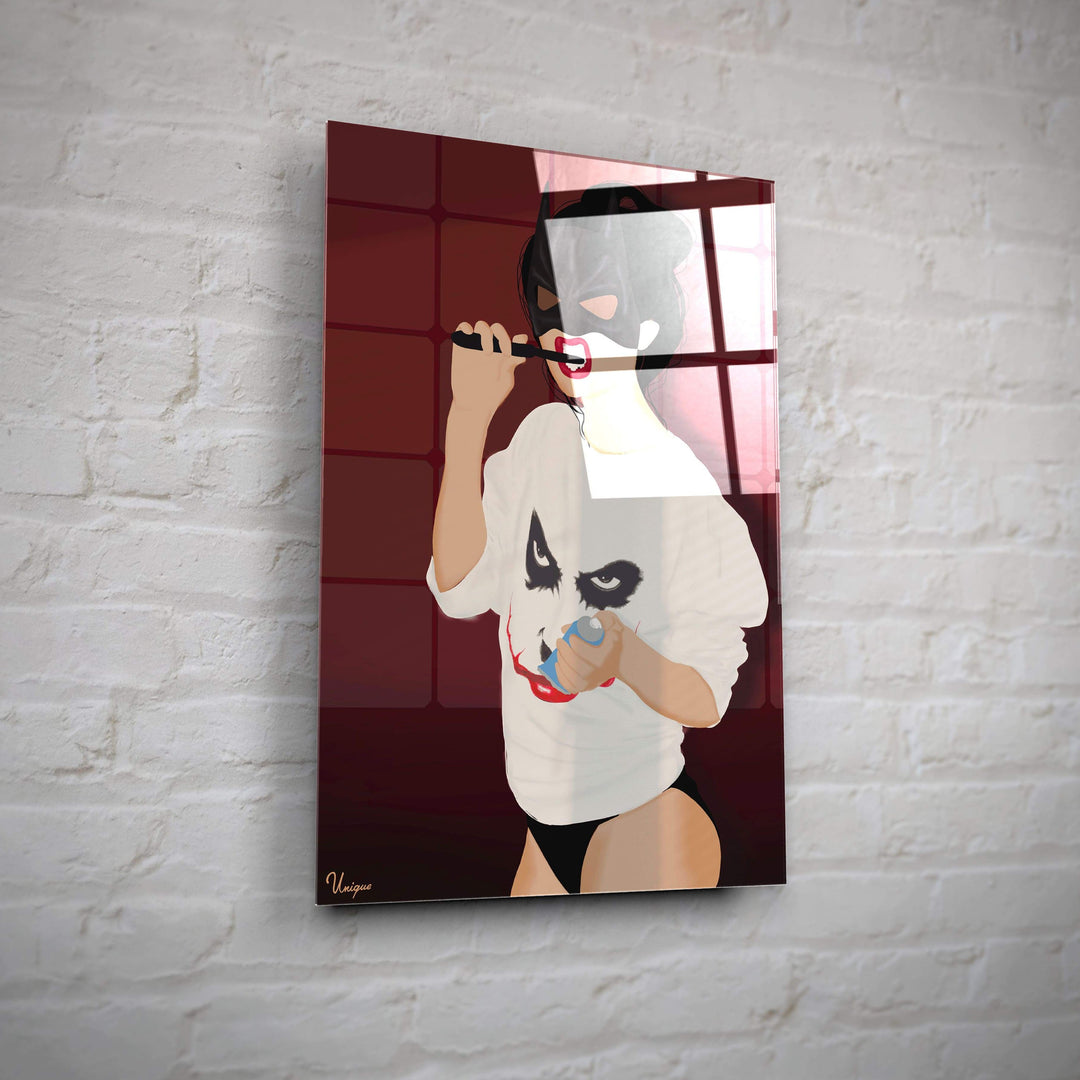 WANDBILD „Maskierte Schönheit“ – Acrylglas & Alu-Dibond | Exklusive und Moderne Kunst in Museumsqualität