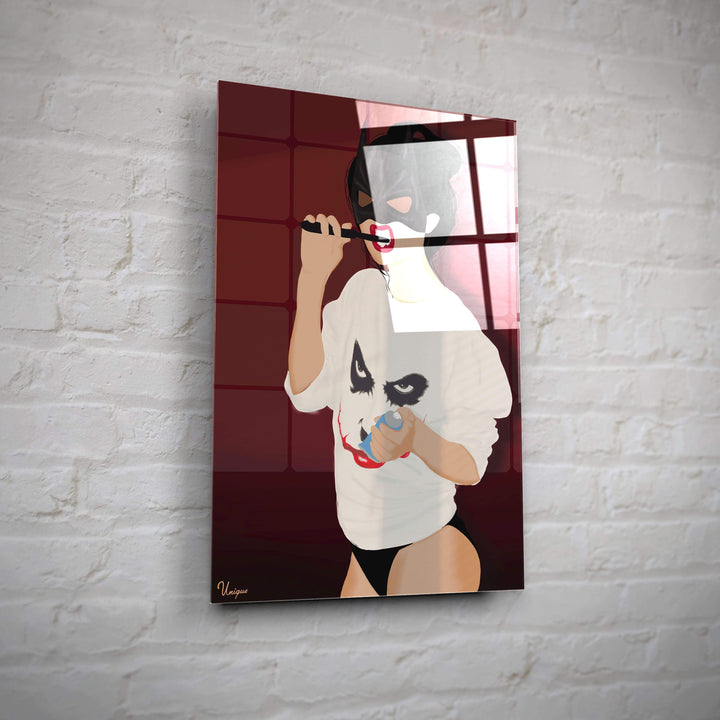 WANDBILD „Maskierte Schönheit“ – Acrylglas & Alu-Dibond | Exklusive und Moderne Kunst in Museumsqualität