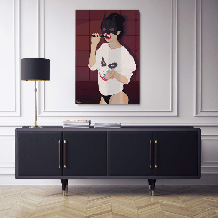 WANDBILD „Maskierte Schönheit“ – Acrylglas & Alu-Dibond | Exklusive und Moderne Kunst in Museumsqualität