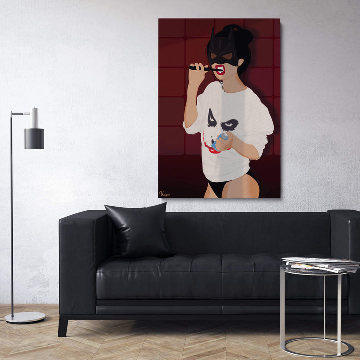 WANDBILD „Maskierte Schönheit“ – Acrylglas & Alu-Dibond | Exklusive und Moderne Kunst in Museumsqualität