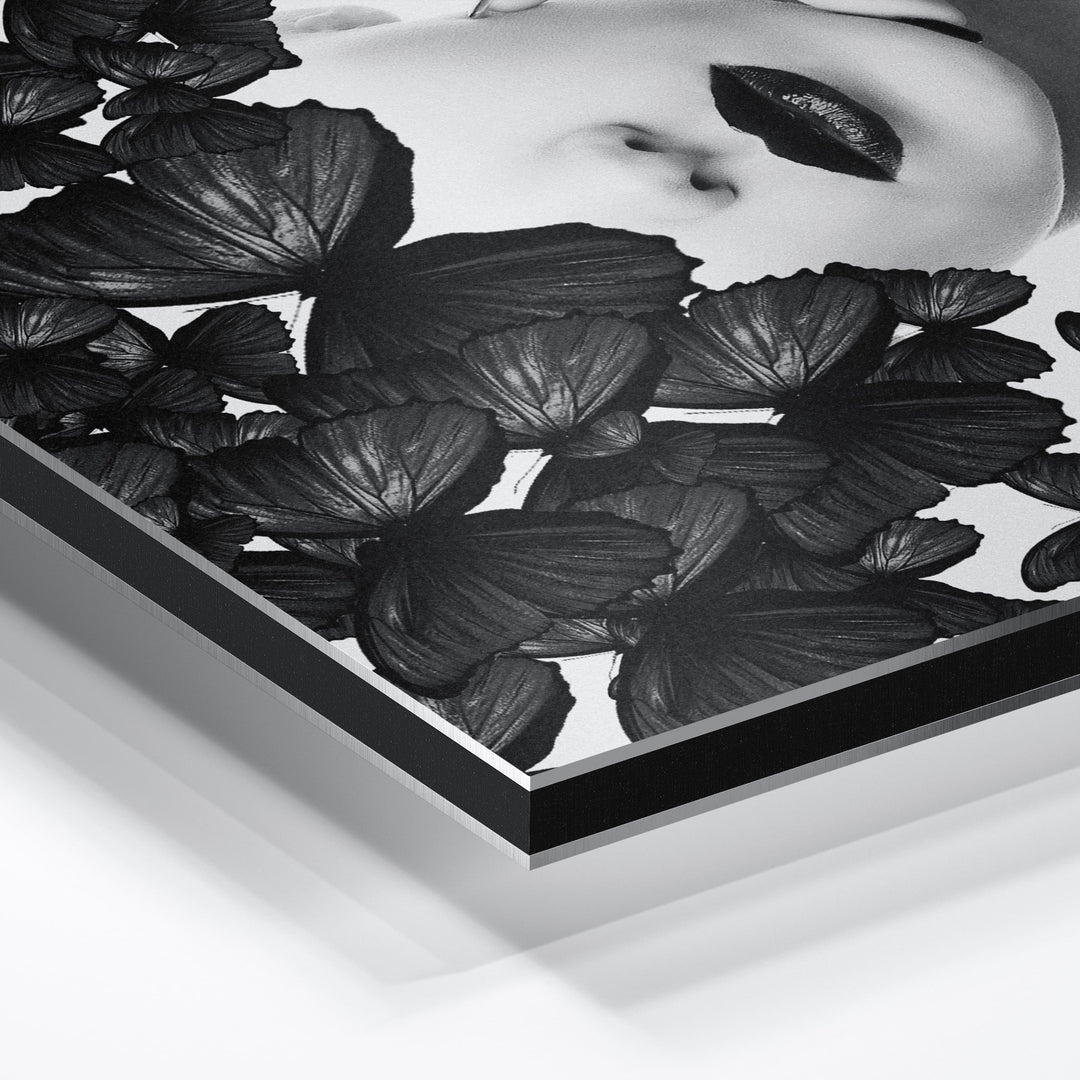 WALL ART "Butterfly Woman" – Acrylic glass &amp; Alu-Dibond | Exclusive and modern art in museum quality