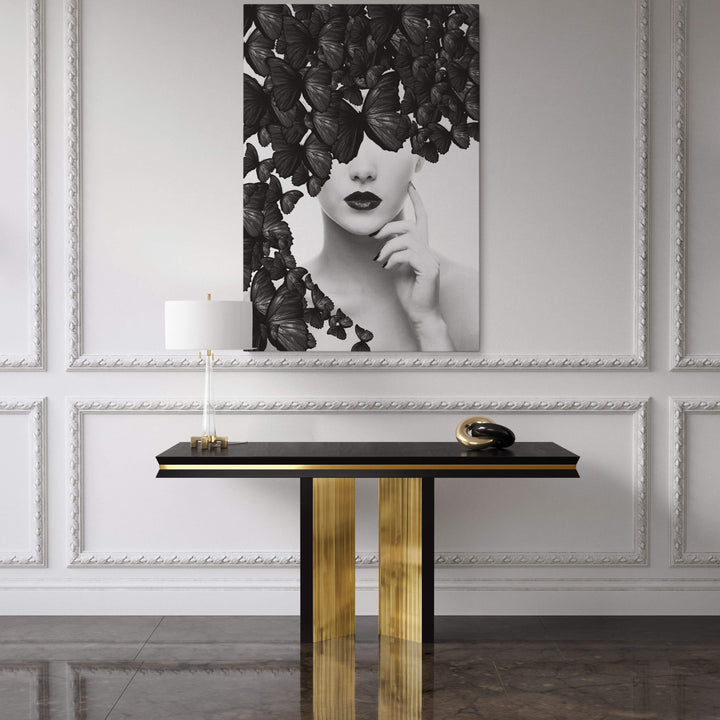 WALL ART "Butterfly Woman" – Acrylic glass &amp; Alu-Dibond | Exclusive and modern art in museum quality
