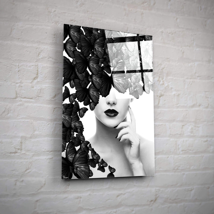 WALL ART "Butterfly Woman" – Acrylic glass &amp; Alu-Dibond | Exclusive and modern art in museum quality