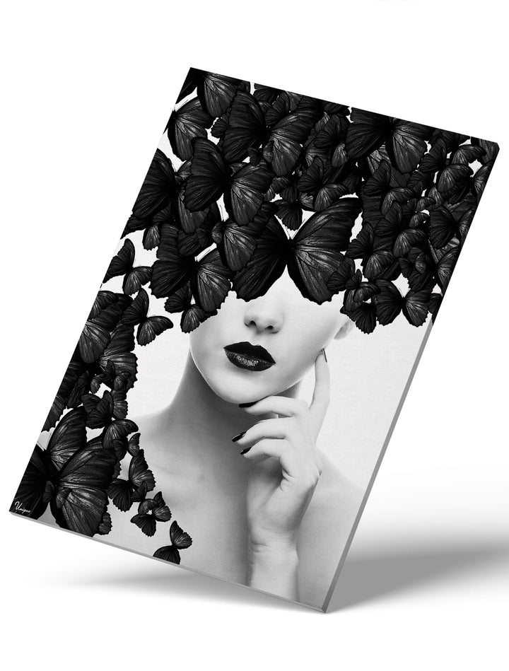 WALL ART "Butterfly Woman" – Acrylic glass &amp; Alu-Dibond | Exclusive and modern art in museum quality