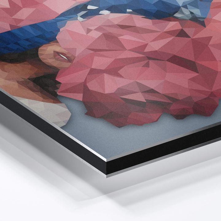 WANDBILD „Geometrische Flora und Fauna - POLYGONBILD - Gloria“ – Acrylglas & Alu-Dibond | Exklusive und Moderne Kunst in Museumsqualität