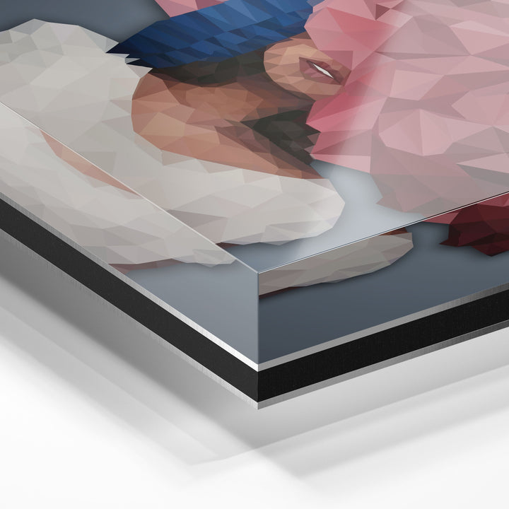 WANDBILD „Geometrische Flora und Fauna - POLYGONBILD - Gloria“ – Acrylglas & Alu-Dibond | Exklusive und Moderne Kunst in Museumsqualität