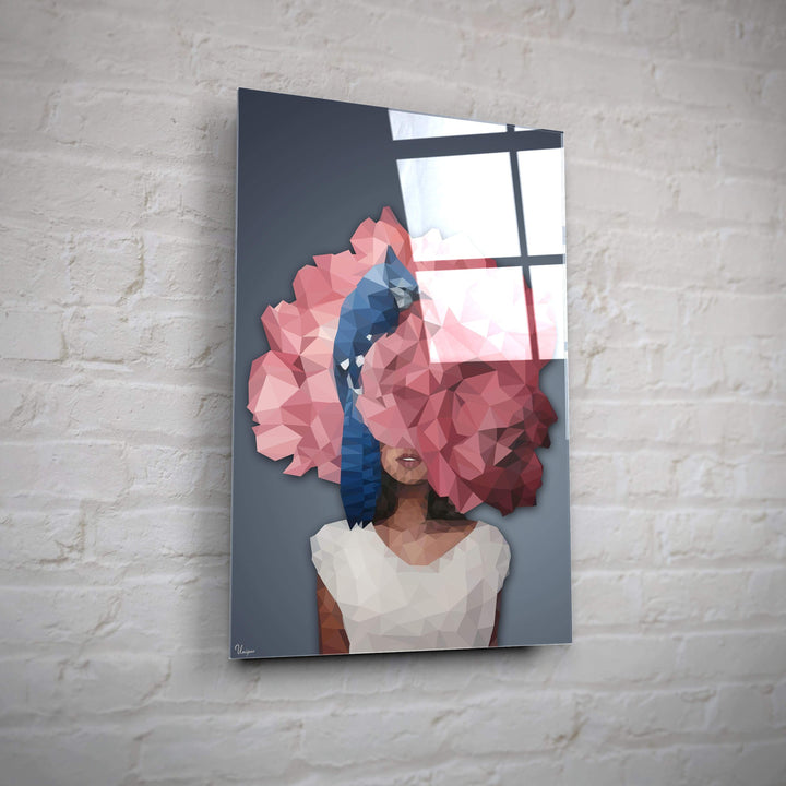 WANDBILD „Geometrische Flora und Fauna - POLYGONBILD - Gloria“ – Acrylglas & Alu-Dibond | Exklusive und Moderne Kunst in Museumsqualität