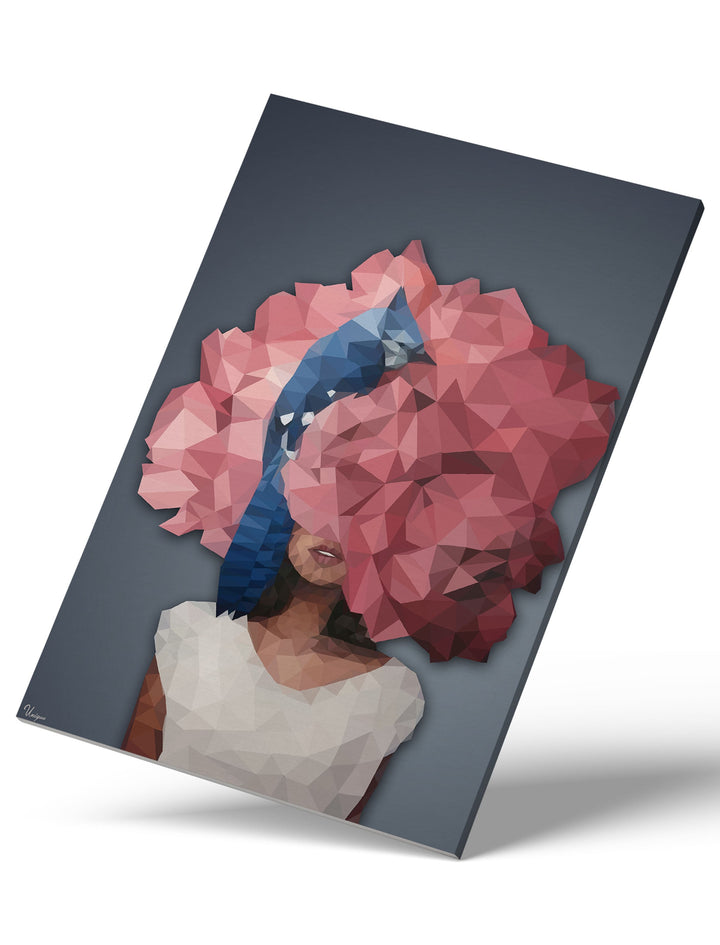 WANDBILD „Geometrische Flora und Fauna - POLYGONBILD - Gloria“ – Acrylglas & Alu-Dibond | Exklusive und Moderne Kunst in Museumsqualität