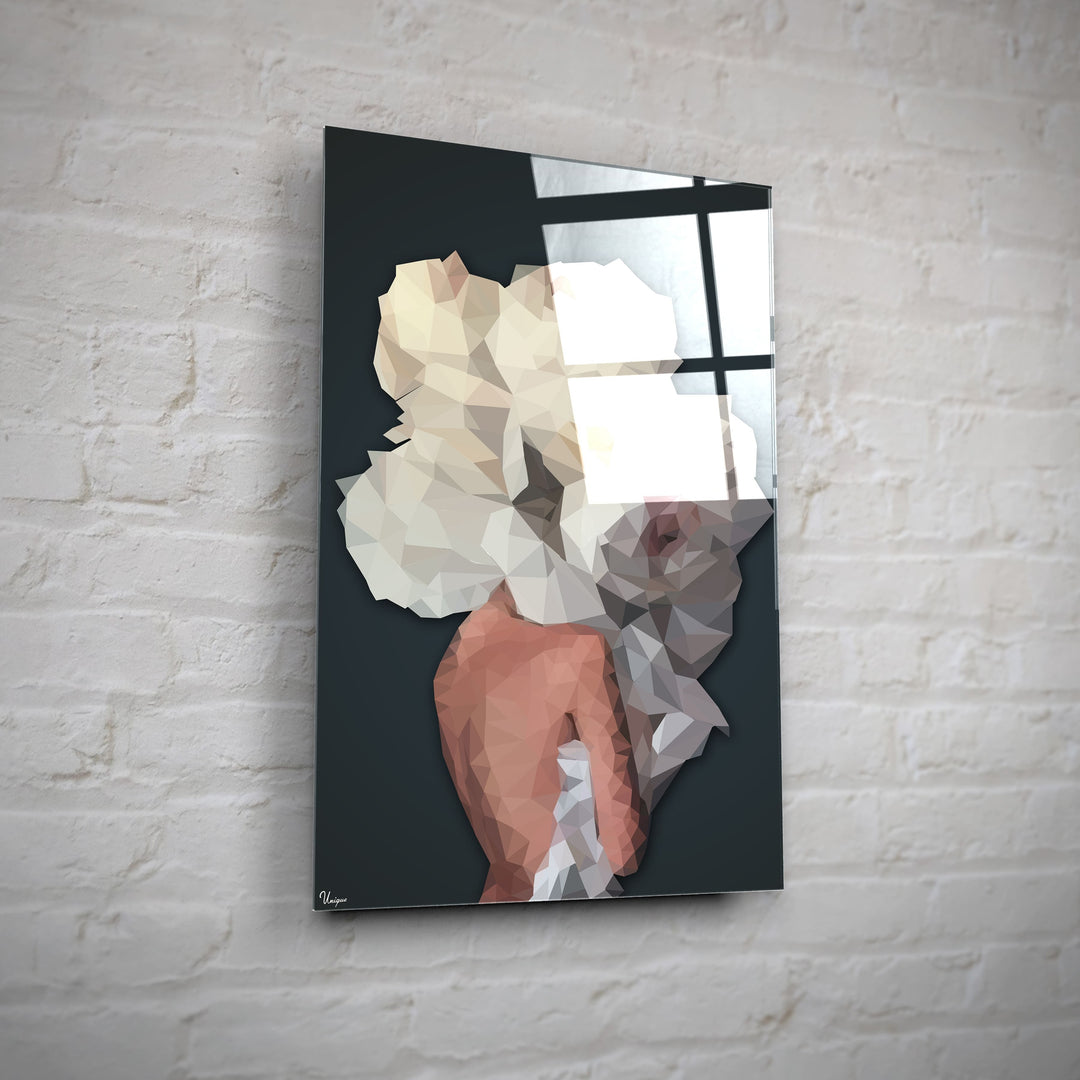 WANDBILD „Geometrische Anziehungskraft - POLYGONBILD - Isabella“ – Acrylglas & Alu-Dibond | Exklusive und Moderne Kunst in Museumsqualität