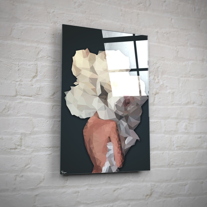 WANDBILD „Geometrische Anziehungskraft - POLYGONBILD - Isabella“ – Acrylglas & Alu-Dibond | Exklusive und Moderne Kunst in Museumsqualität