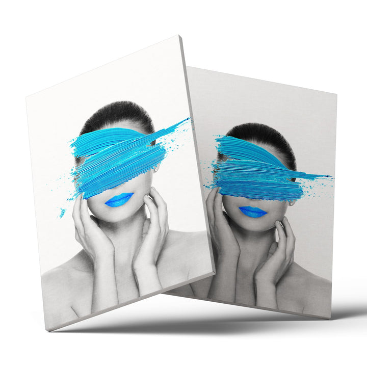 WALL ART "Secret of Mrs. Blue" – Acrylic glass &amp; Alu-Dibond | Exclusive and modern art in museum quality 