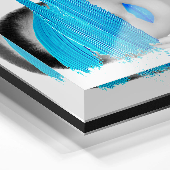 WALL ART "Secret of Mrs. Blue" – Acrylic glass &amp; Alu-Dibond | Exclusive and modern art in museum quality 