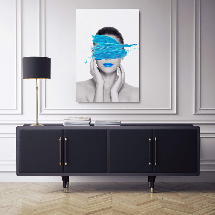 WALL ART "Secret of Mrs. Blue" – Acrylic glass &amp; Alu-Dibond | Exclusive and modern art in museum quality 
