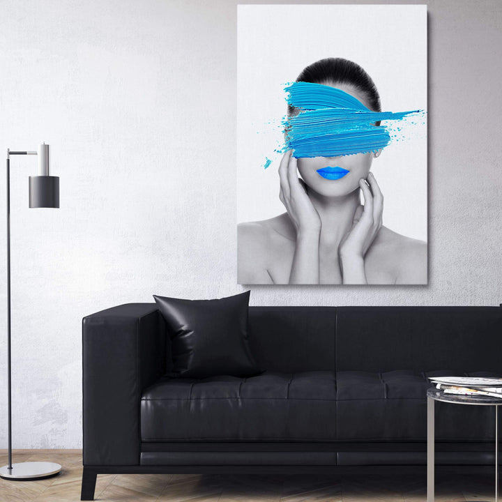 WALL ART "Secret of Mrs. Blue" – Acrylic glass &amp; Alu-Dibond | Exclusive and modern art in museum quality 