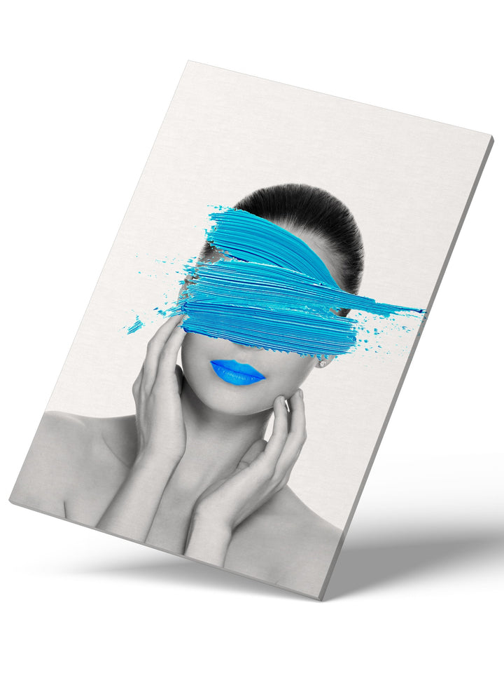 WALL ART "Secret of Mrs. Blue" – Acrylic glass &amp; Alu-Dibond | Exclusive and modern art in museum quality 